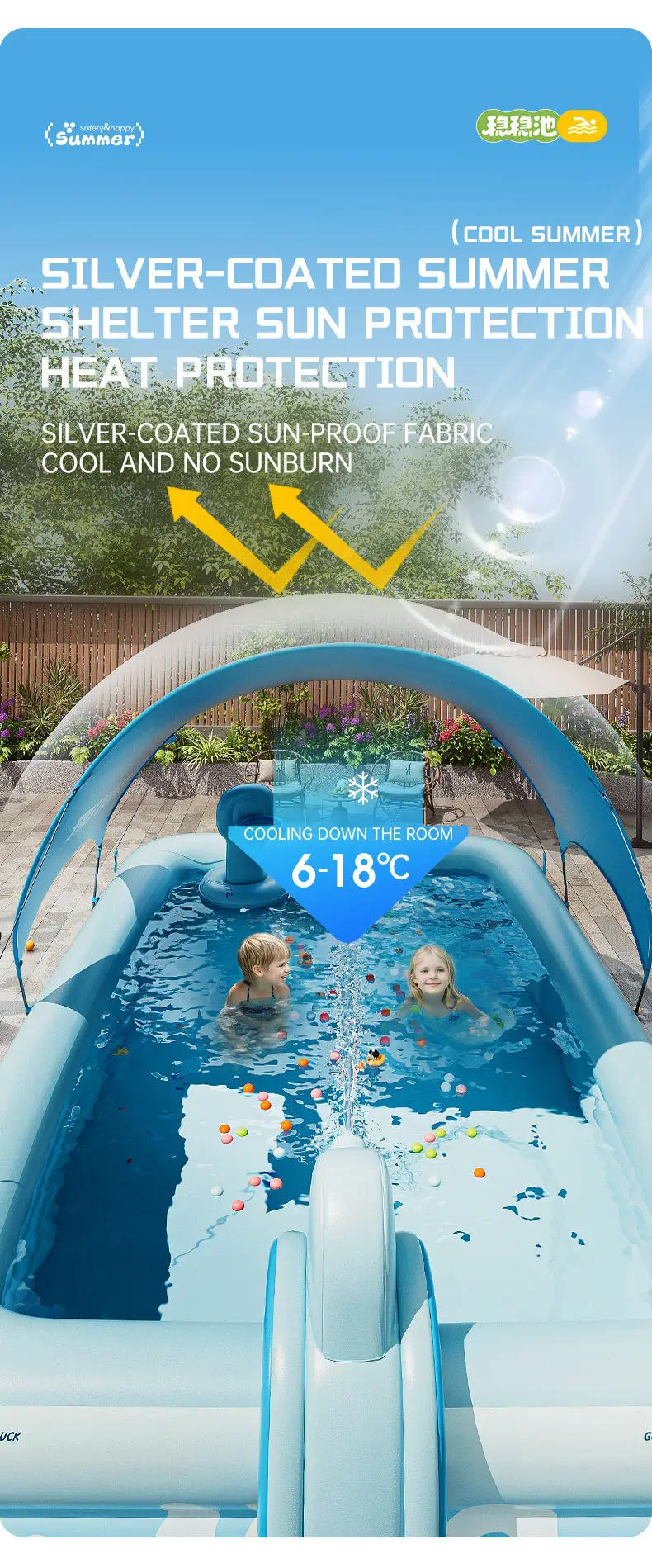 Swimming Pool Thickened Large Indoor and Outdoor One-Touch Inflatable Swimming Pool for Adults and Children Family Water Play Pool Wholesale — feature 6