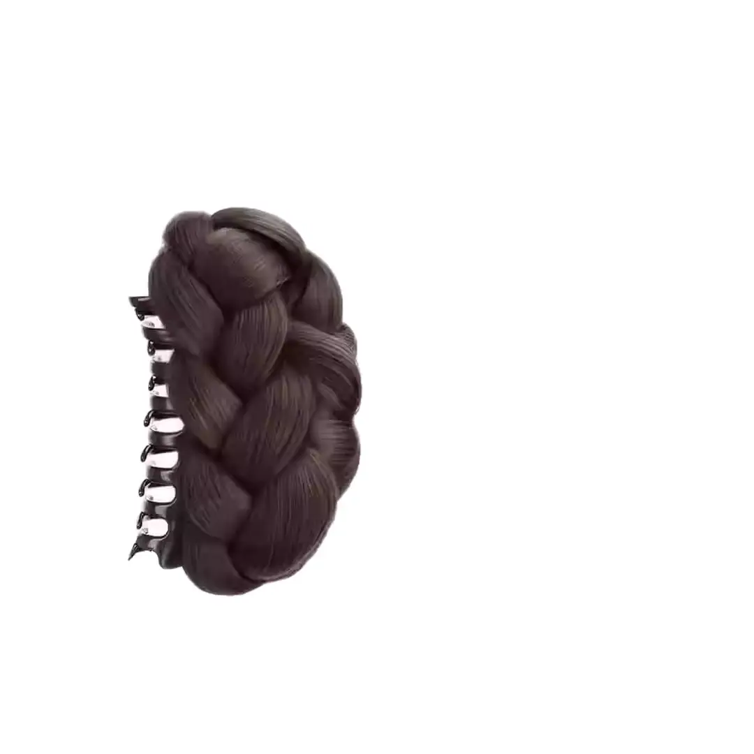 Ponytail Wig for Women with High Cranial Volume, Braided Bun, Fluffy Hair Clip, Hair Styling Tool for the Back of the Head, Fake Hair Bun - Image 9