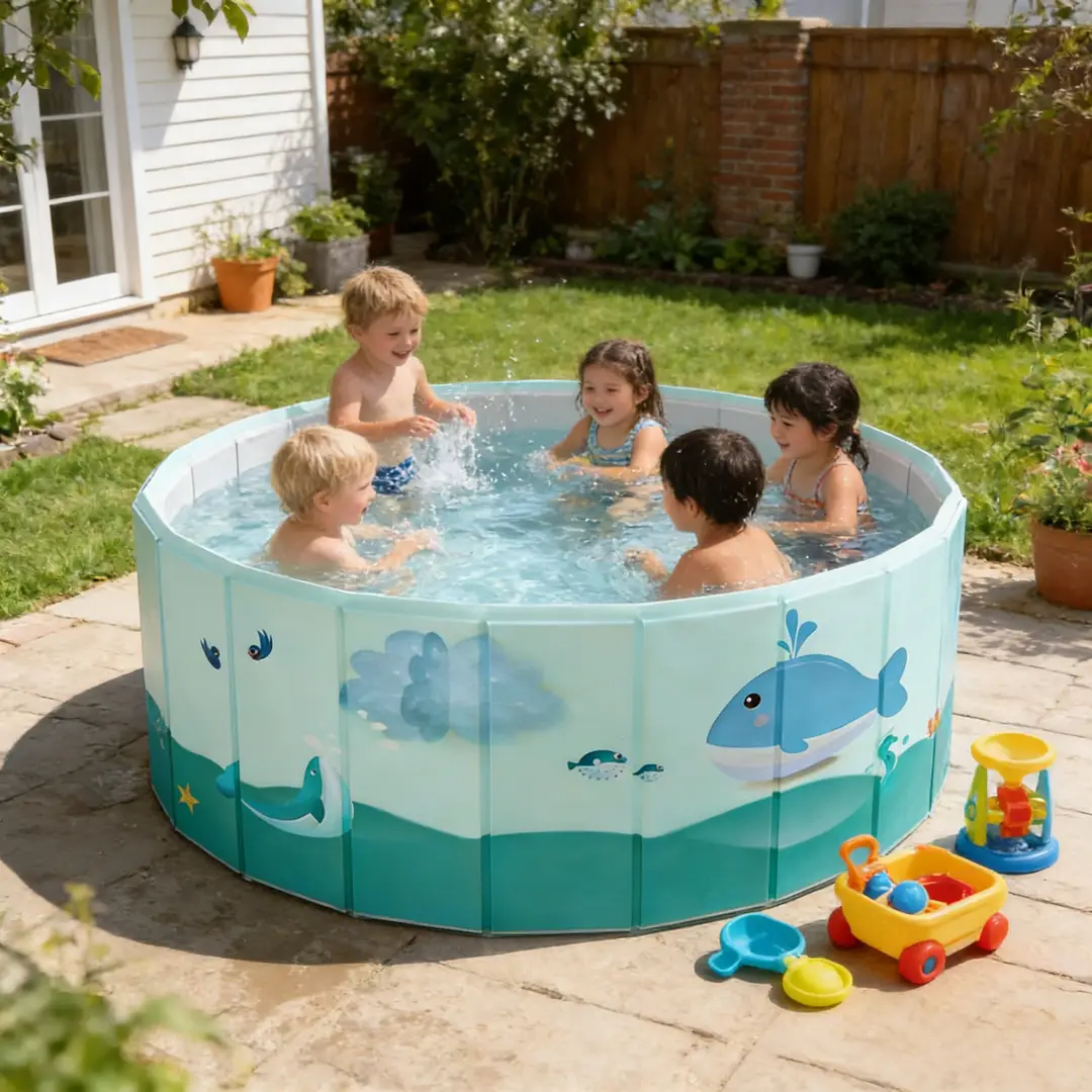 Household Children's Swimming Pool, Inflatable-Free Foldable Pool, Family Baby Swimming Bucket, Outdoor Large Baby Swimming Pool