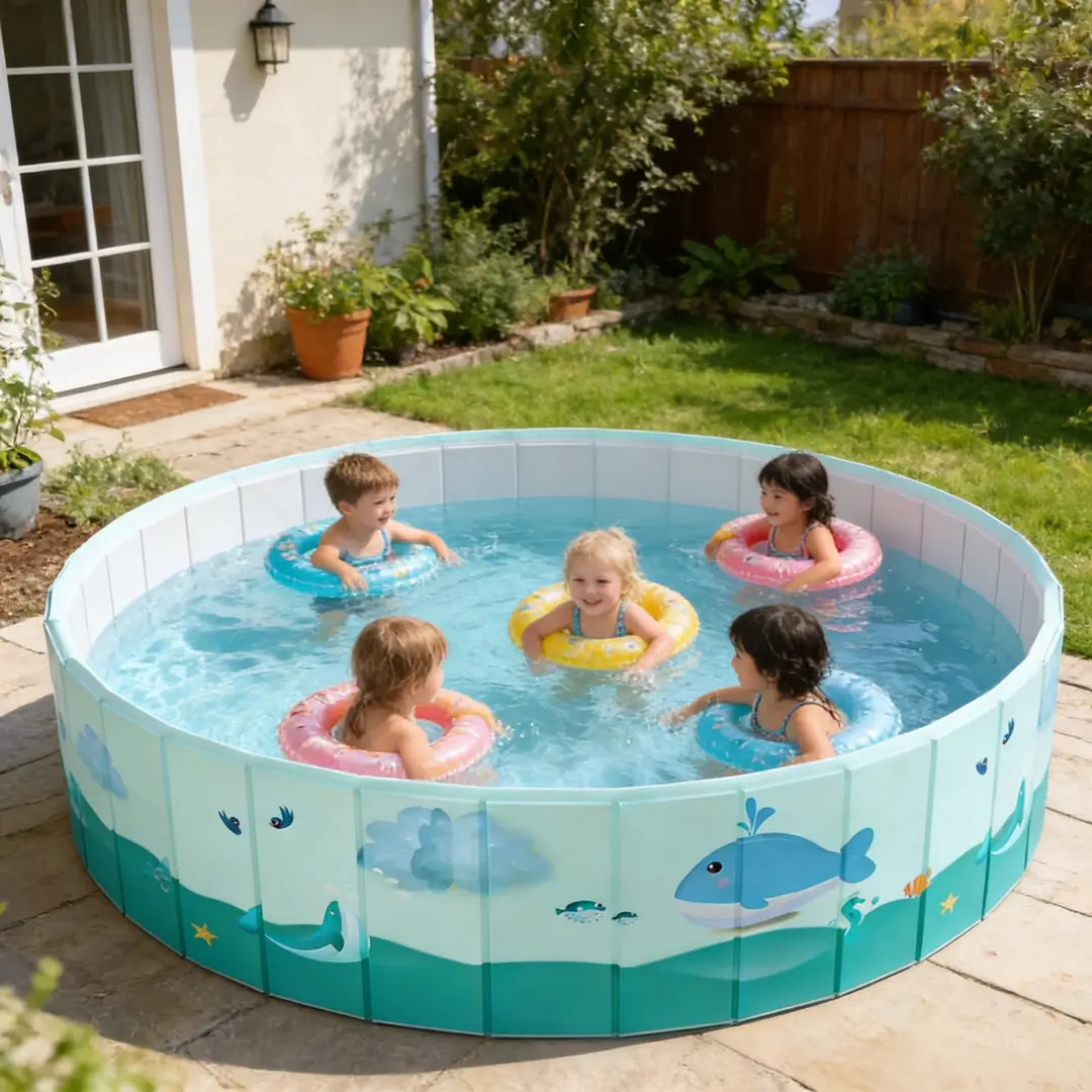 Household Children's Swimming Pool, Inflatable-Free Foldable Pool, Family Baby Swimming Bucket, Outdoor Large Baby Swimming Pool