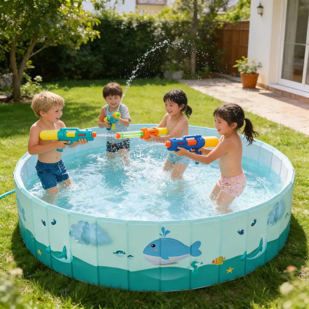 Household Children's Swimming Pool, Inflatable-Free Foldable Pool, Family Baby Swimming Bucket, Outdoor Large Baby Swimming Pool