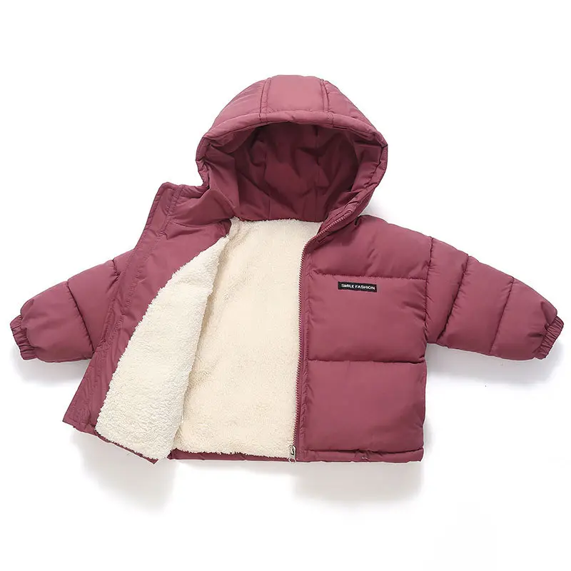 Foreign Trade Children's Clothing, Children's down Cotton Jacket, Boys' Cotton Coat, Girls' Thickened Cotton Clothing, Floral Fleece-Lined Children's Outerwear