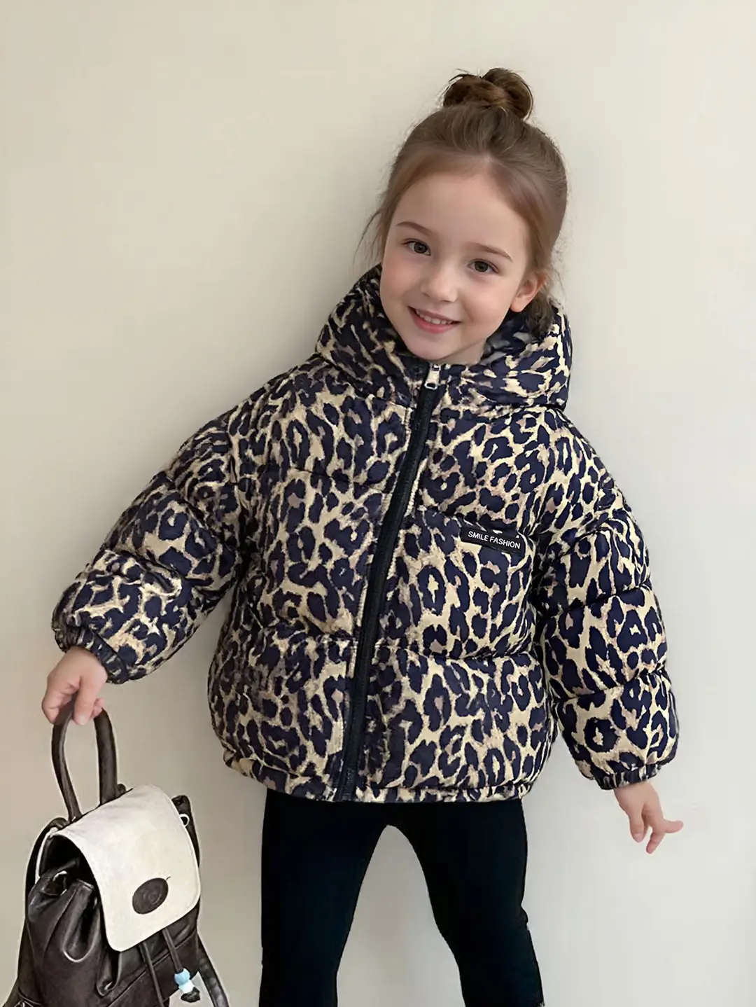 Foreign Trade Children's Clothing, Children's down Cotton Jacket, Boys' Cotton Coat, Girls' Thickened Cotton Clothing, Floral Fleece-Lined Children's Outerwear — feature 34