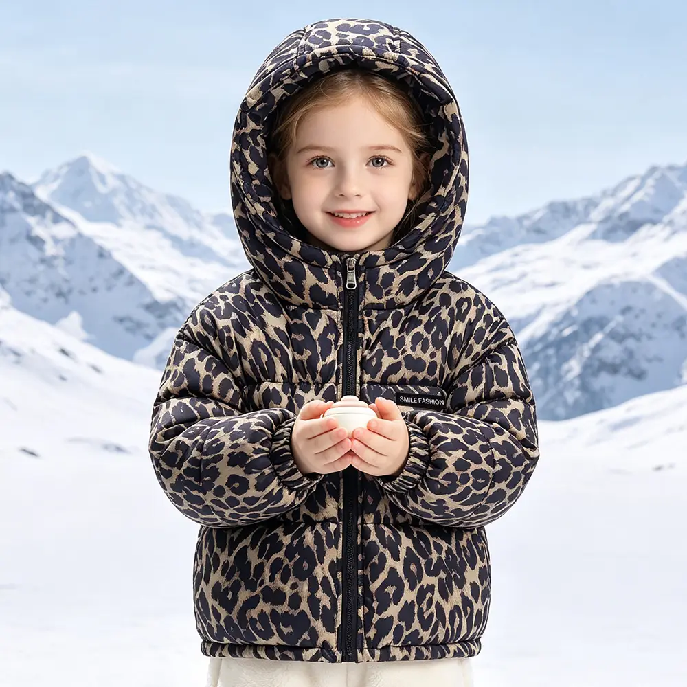 Foreign Trade Children's Clothing, Children's down Cotton Jacket, Boys' Cotton Coat, Girls' Thickened Cotton Clothing, Floral Fleece-Lined Children's Outerwear — feature 38
