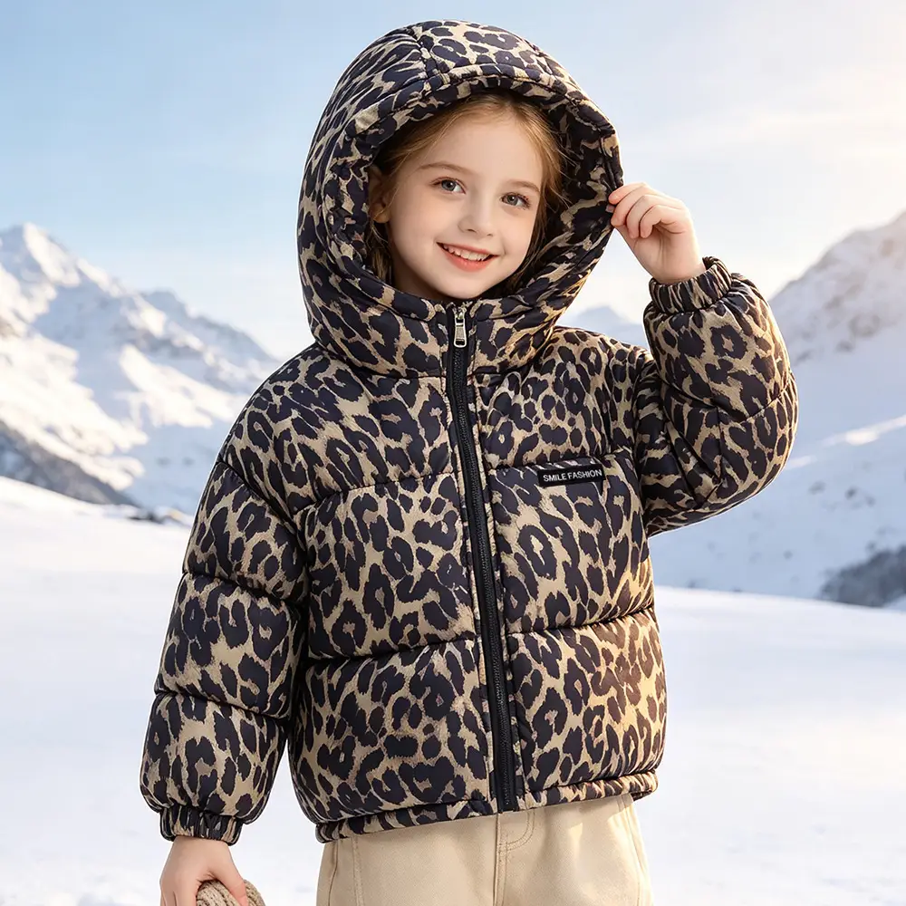 Foreign Trade Children's Clothing, Children's down Cotton Jacket, Boys' Cotton Coat, Girls' Thickened Cotton Clothing, Floral Fleece-Lined Children's Outerwear — feature 39
