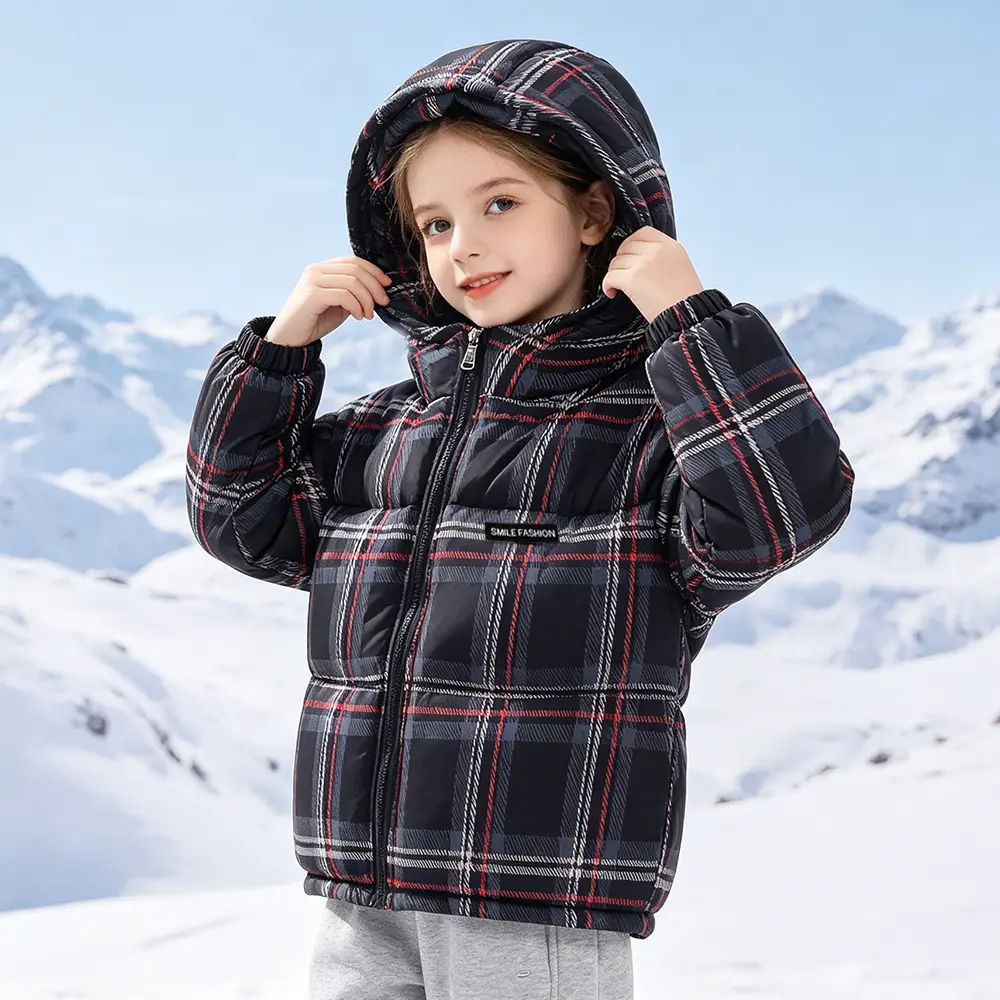 Foreign Trade Children's Clothing, Children's down Cotton Jacket, Boys' Cotton Coat, Girls' Thickened Cotton Clothing, Floral Fleece-Lined Children's Outerwear — feature 44
