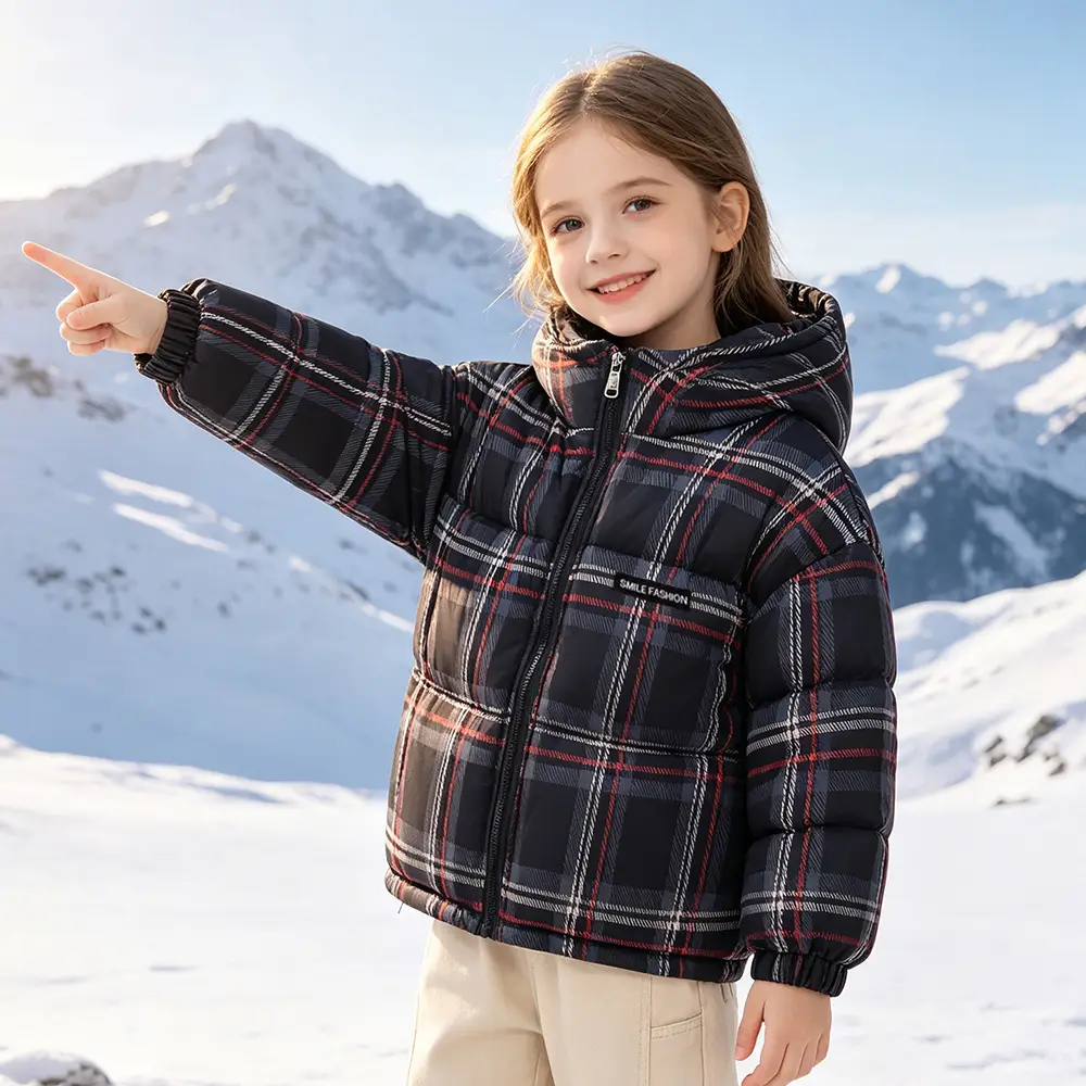 Foreign Trade Children's Clothing, Children's down Cotton Jacket, Boys' Cotton Coat, Girls' Thickened Cotton Clothing, Floral Fleece-Lined Children's Outerwear — feature 45