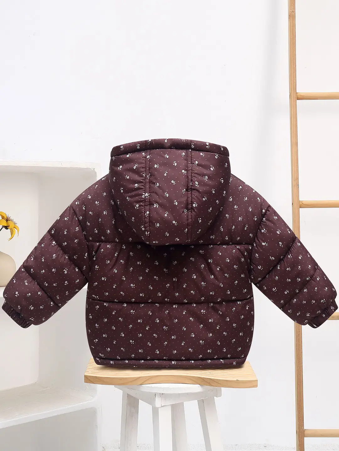 Foreign Trade Children's Clothing, Children's down Cotton Jacket, Boys' Cotton Coat, Girls' Thickened Cotton Clothing, Floral Fleece-Lined Children's Outerwear — feature 5