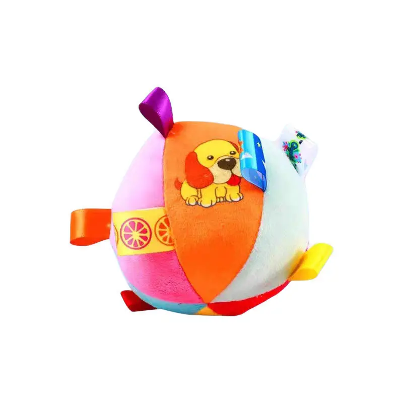 Pet Dog Boredom-Relief Toy Ball, Bite-Resistant, Sound-Making Bell Ball, Self-Entertaining Plush Puppy Ball-Shaped Outdoor Sound Toy