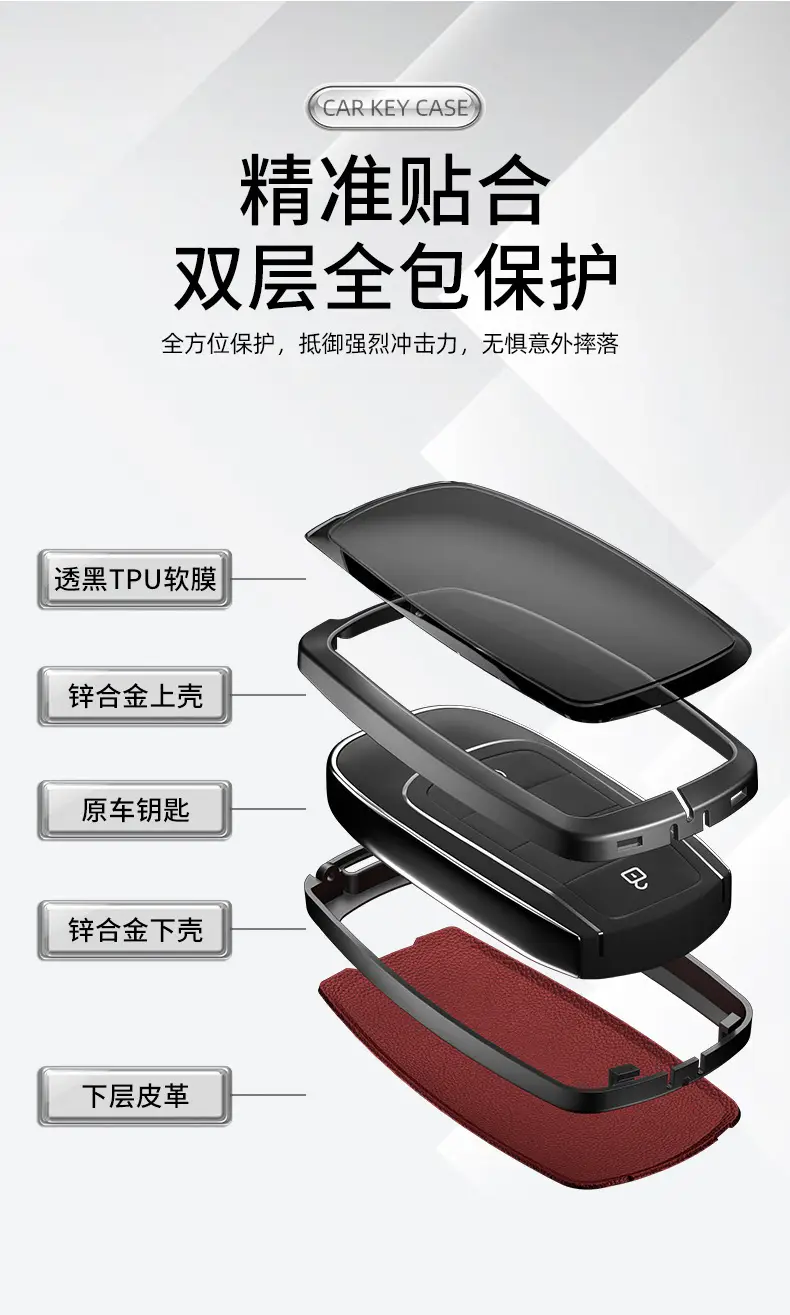 Suitable for Chery Key Covers, Tiggo 8, Tiggo 9, Arrizo 5, Tiggo 7, Alcantara Key Case Protective Shell — feature 7