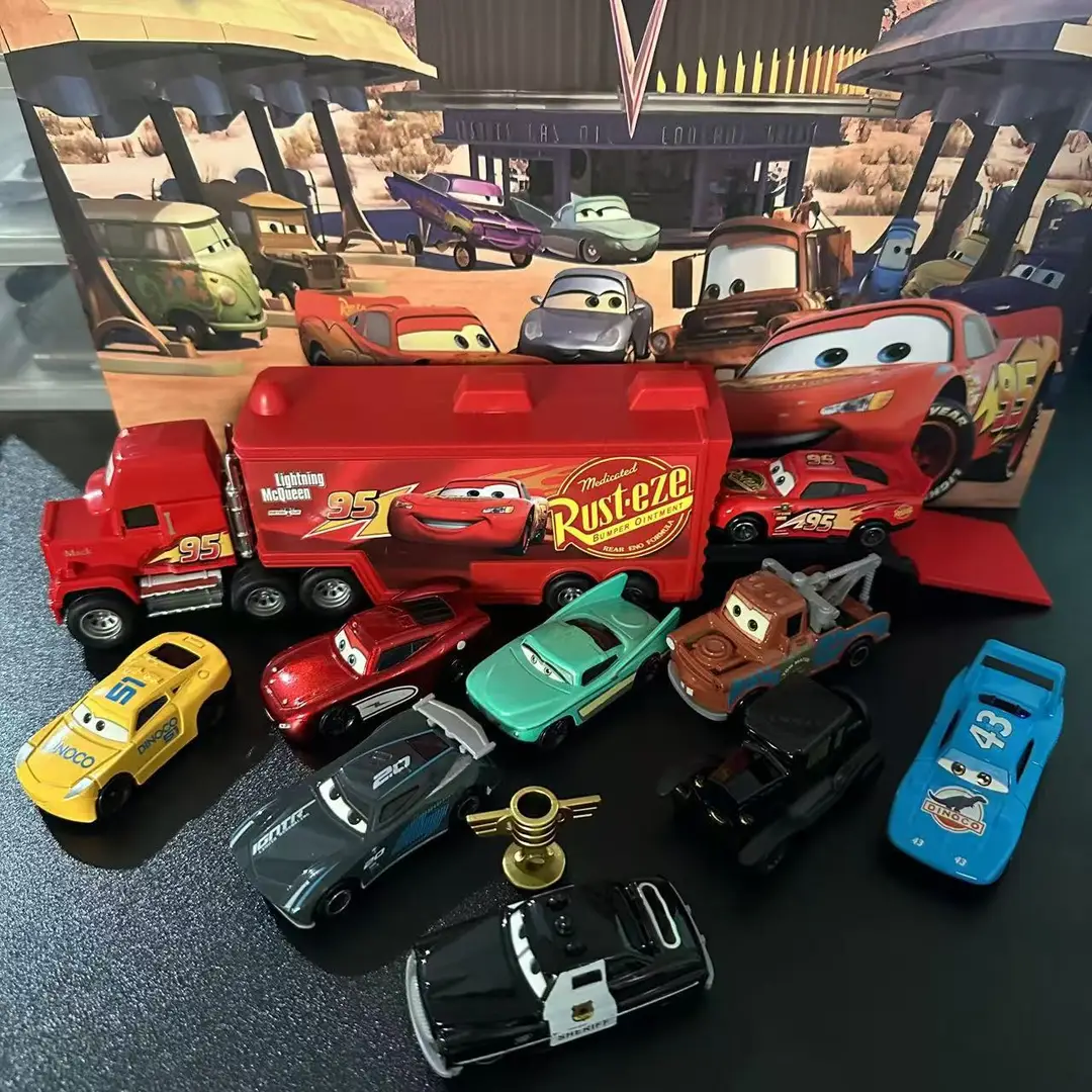 Cross-Border Cars and Trucks Uncle Mcqueen Container Truck Alloy Children's Toy Car Pull-Back Inertia Toy Lightning Mcqueen — feature 12