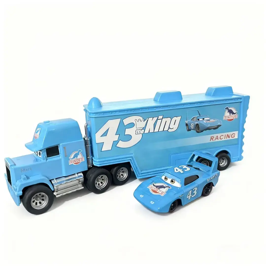 Cross-Border Cars and Trucks Uncle Mcqueen Container Truck Alloy Children's Toy Car Pull-Back Inertia Toy Lightning Mcqueen — feature 2