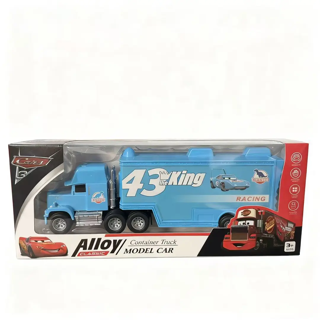 Cross-Border Cars and Trucks Uncle Mcqueen Container Truck Alloy Children's Toy Car Pull-Back Inertia Toy Lightning Mcqueen — feature 8