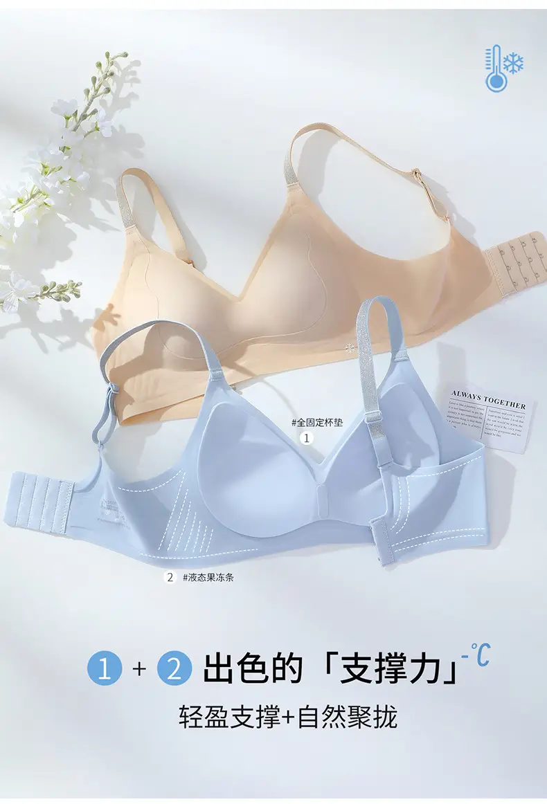 Seamless Nude-Feel Underwear for Women, Jelly Soft Support, Adjustable, Side Breast Reduction, No Steel Ring, Breathable, Ultra-Soft and Thin Bra — feature 10
