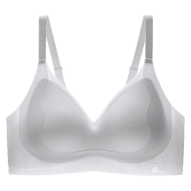 Seamless Nude-Feel Underwear for Women, Jelly Soft Support, Adjustable, Side Breast Reduction, No Steel Ring, Breathable, Ultra-Soft and Thin Bra