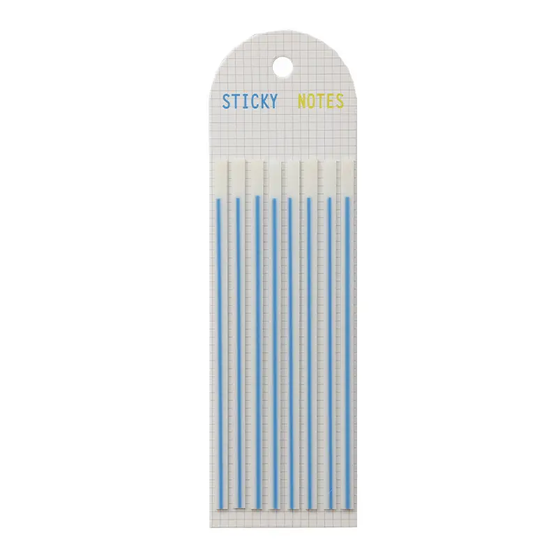 Cross-Border Long Strip Index Tabs, Fluorescent Macaron Semi-Transparent Pet Sticky Notes, Journal Memo Notes, Message Labels