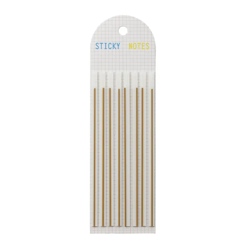 Cross-Border Long Strip Index Tabs, Fluorescent Macaron Semi-Transparent Pet Sticky Notes, Journal Memo Notes, Message Labels