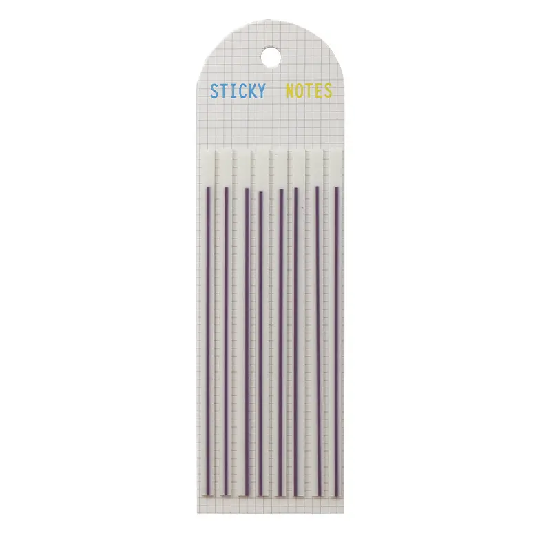 Cross-Border Long Strip Index Tabs, Fluorescent Macaron Semi-Transparent Pet Sticky Notes, Journal Memo Notes, Message Labels
