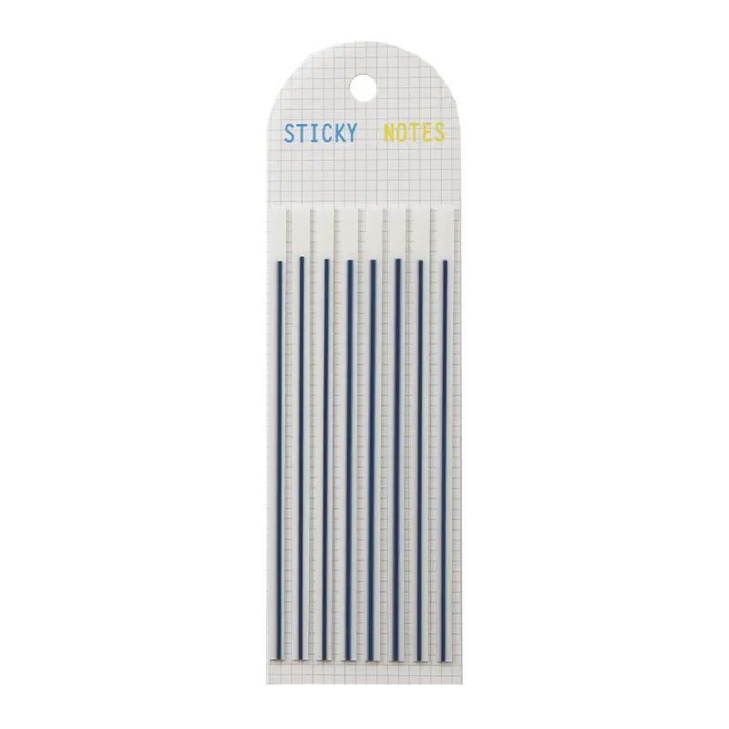 Cross-Border Long Strip Index Tabs, Fluorescent Macaron Semi-Transparent Pet Sticky Notes, Journal Memo Notes, Message Labels