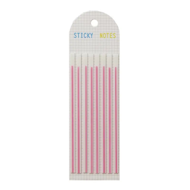 Cross-Border Long Strip Index Tabs, Fluorescent Macaron Semi-Transparent Pet Sticky Notes, Journal Memo Notes, Message Labels