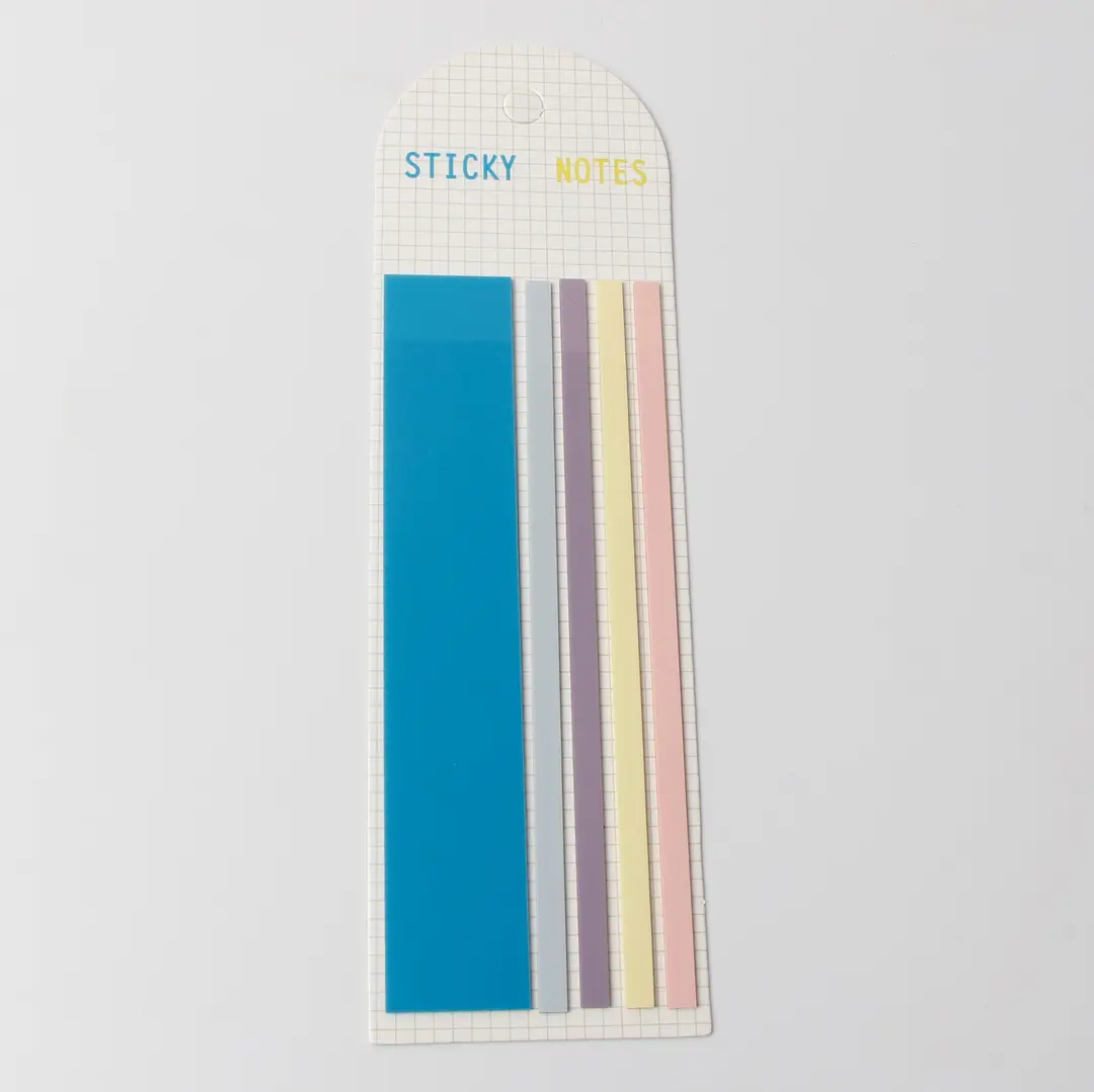 Cross-Border Long Strip Index Tabs, Fluorescent Macaron Semi-Transparent Pet Sticky Notes, Journal Memo Notes, Message Labels