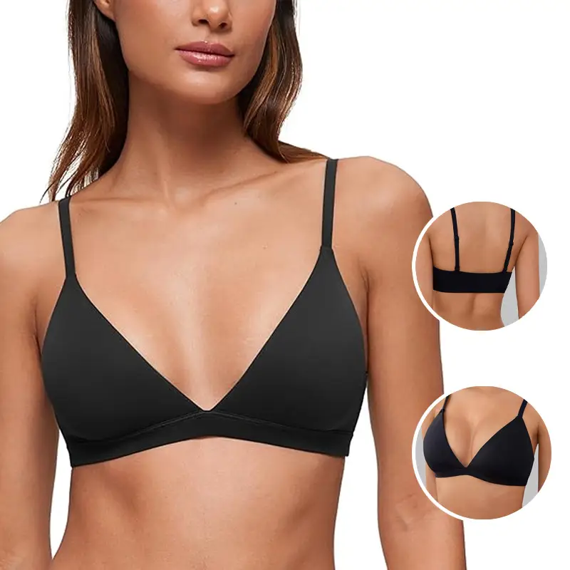 Skim* French-Style Triangle Cup Bra, Thin Seamless Bandeau, Wireless Comfortable Bra, Daily Wear, Cross-Border Hot Sale
