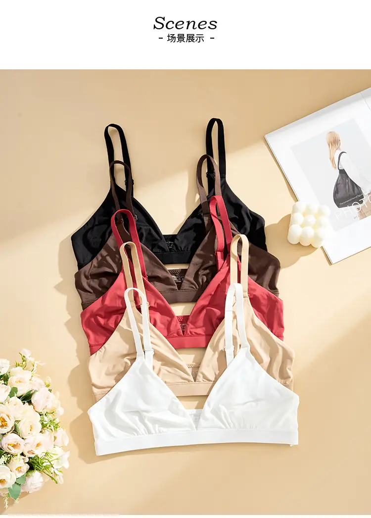 Skim* French-Style Triangle Cup Bra, Thin Seamless Bandeau, Wireless Comfortable Bra, Daily Wear, Cross-Border Hot Sale — feature 11