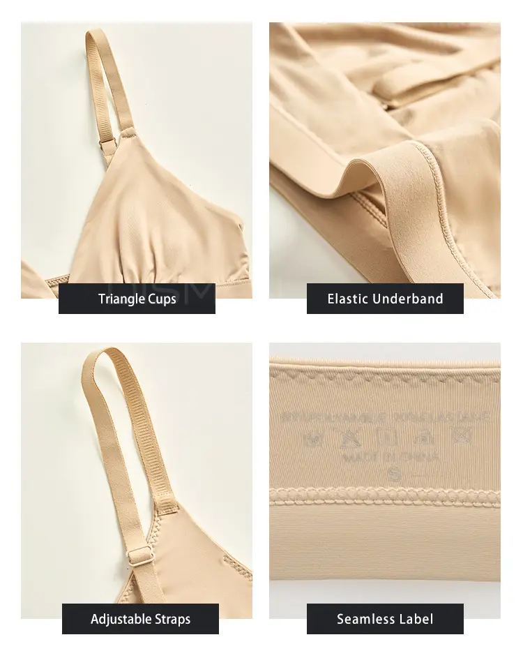 Skim* French-Style Triangle Cup Bra, Thin Seamless Bandeau, Wireless Comfortable Bra, Daily Wear, Cross-Border Hot Sale — feature 7