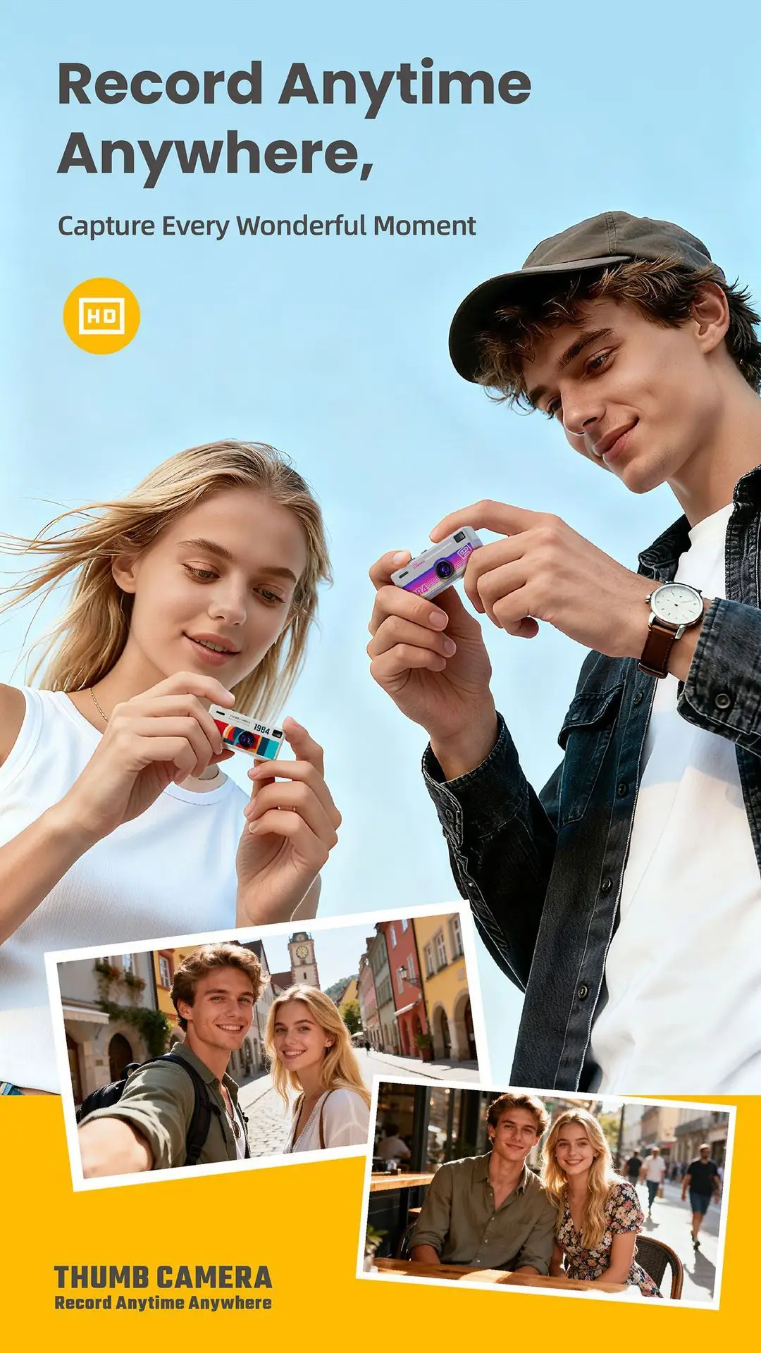 Retro Thumb Camera for Students, Small Portable Camera for Taking Photos and Videos, Pocket-Sized Trendy Photo Gadget — feature 22