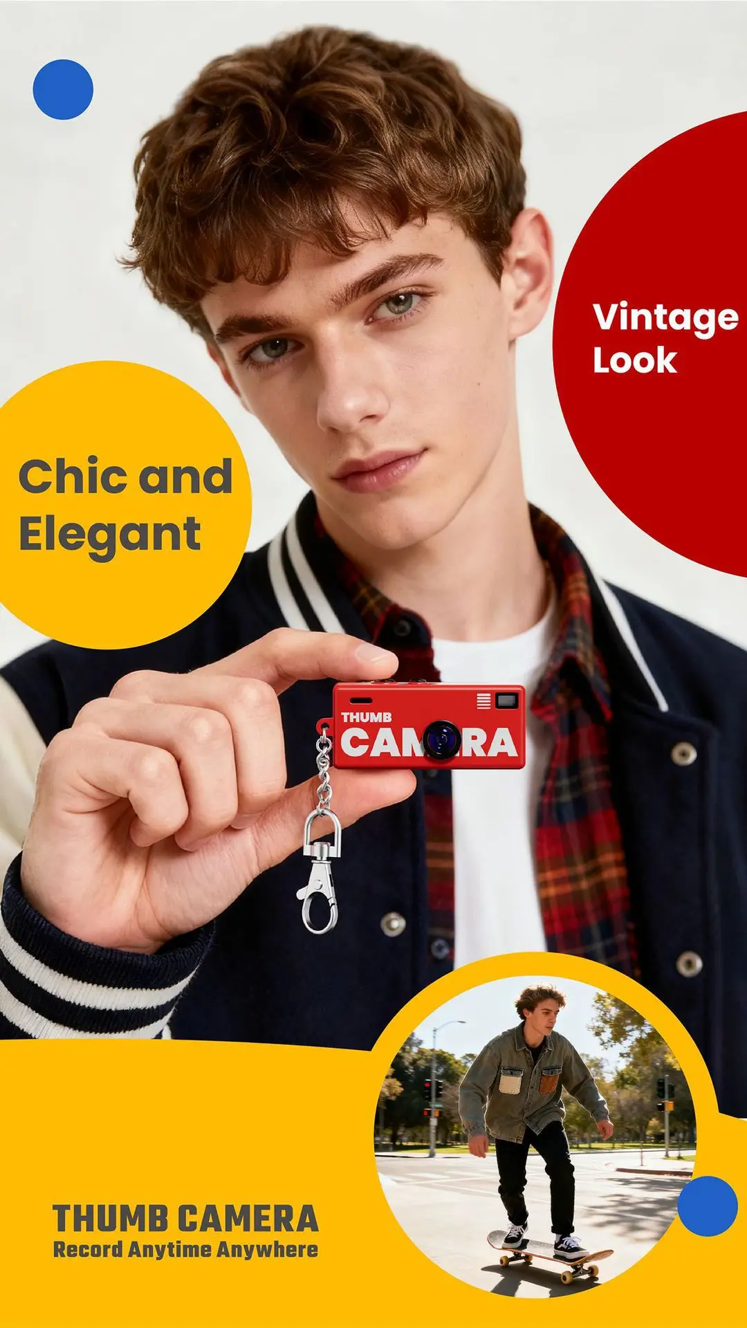 Retro Thumb Camera for Students, Small Portable Camera for Taking Photos and Videos, Pocket-Sized Trendy Photo Gadget — feature 28