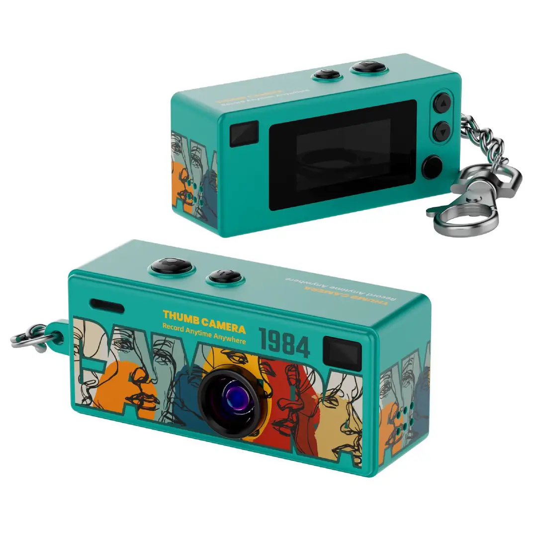Retro Thumb Camera for Students, Small Portable Camera for Taking Photos and Videos, Pocket-Sized Trendy Photo Gadget