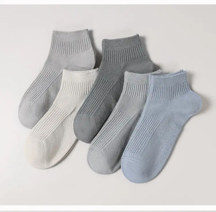 Men's Short Cotton Socks, Summer Thin Anti-Odor Men's Socks, Sports Summer Black Breathable Men's Ankle Socks — feature 14