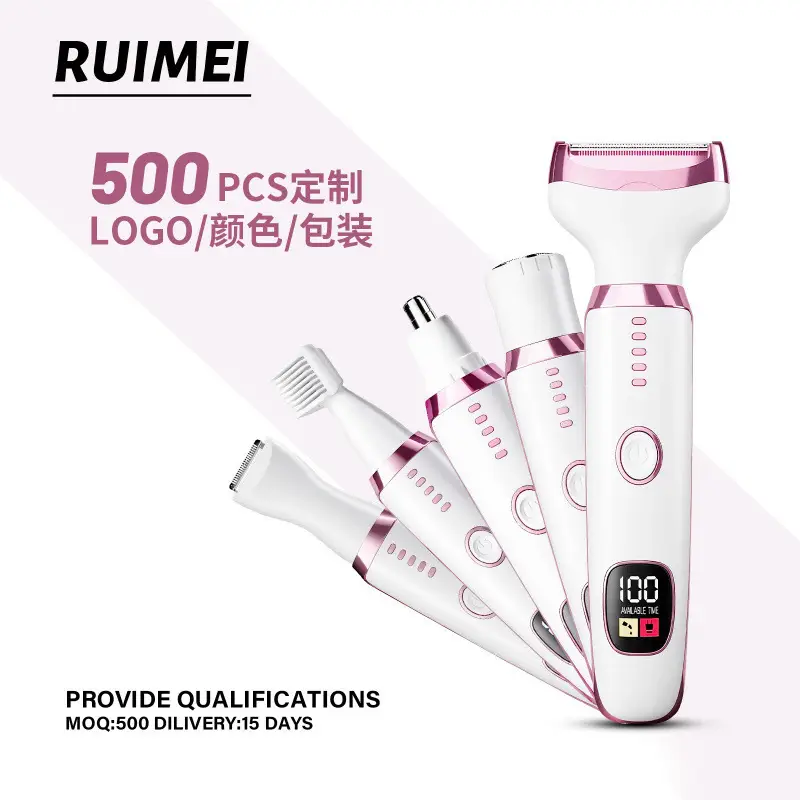 Five-In-One Hair Trimmer, Hair Removal, Body and Private Area Hair Removal, Private Clipper, Electric Shaver, Portable for Women