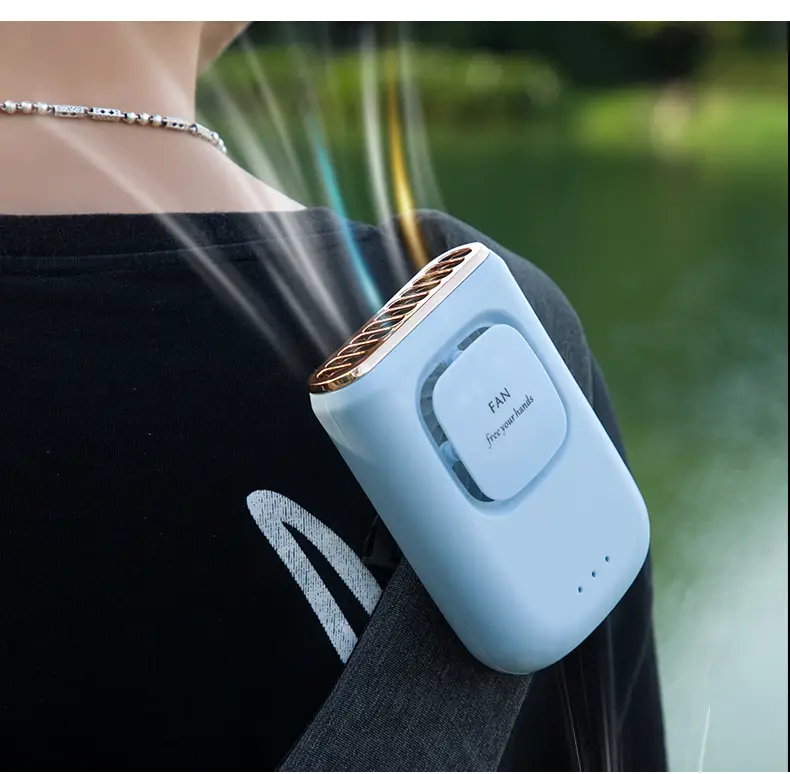 Portable Small Silent USB Fan, Rechargeable, Waist-Hanging, Neck-Hanging, Strong Wind, Student Dormitory Desktop Fan — feature 25