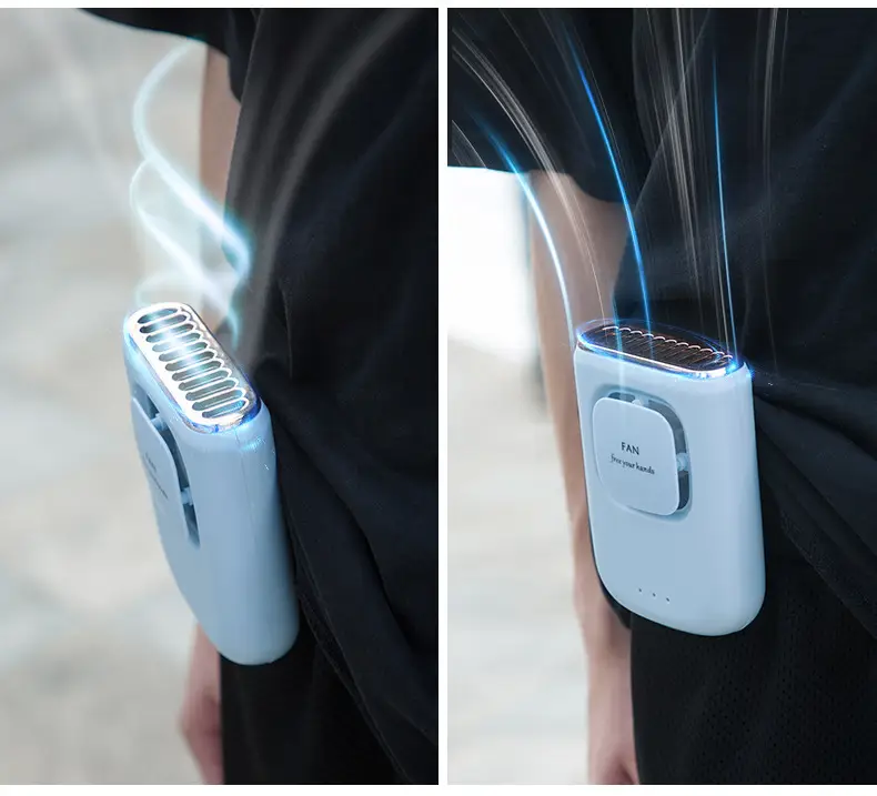 Portable Small Silent USB Fan, Rechargeable, Waist-Hanging, Neck-Hanging, Strong Wind, Student Dormitory Desktop Fan — feature 26