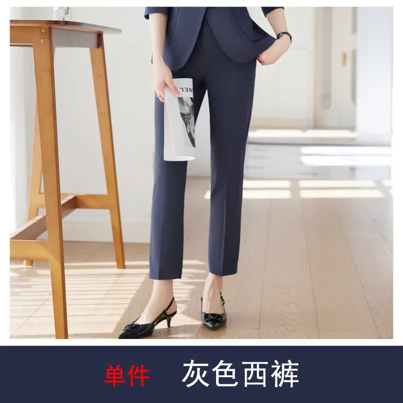 Hotel Front Desk Workwear, Three-Quarter Sleeve, Mid-Sleeve, Elegant Suit, New Spring/Summer Professional Formal Wear, Two-Piece Pants Set, Wholesale - Image 3