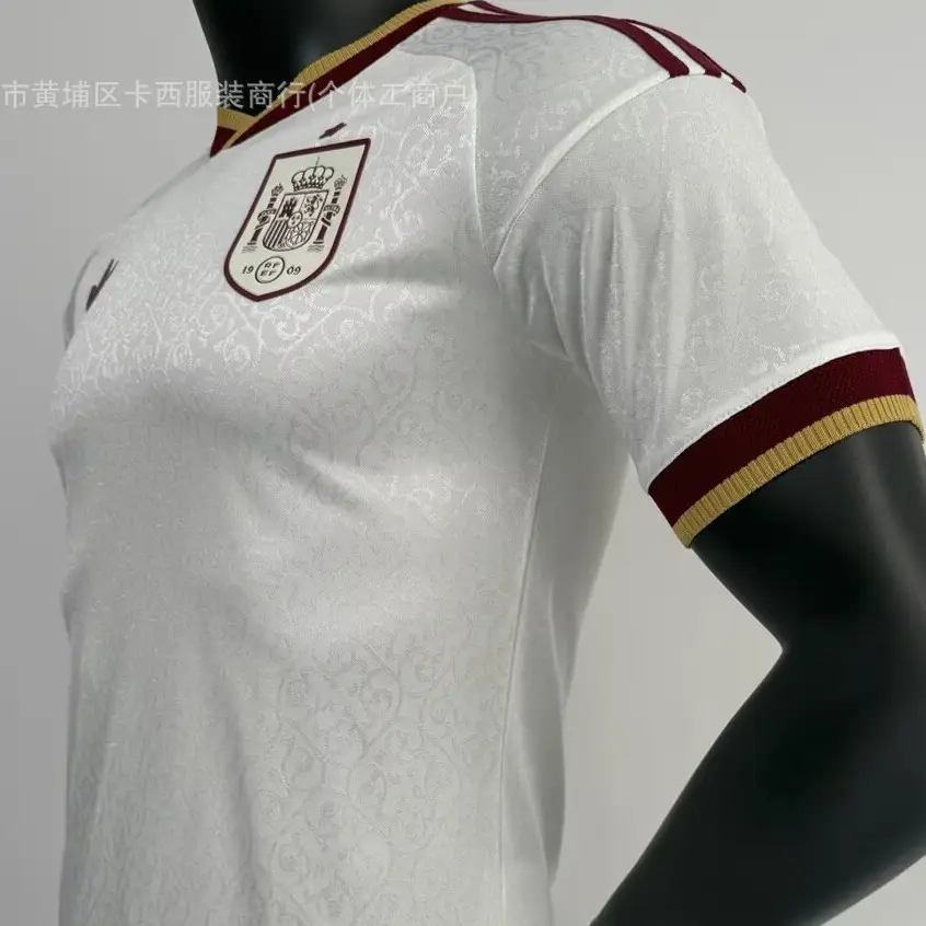 2627 World Cup Spain Home and Away Player Version Football Jersey New Short-Sleeved T-Shirt Cross-Border Shipping
