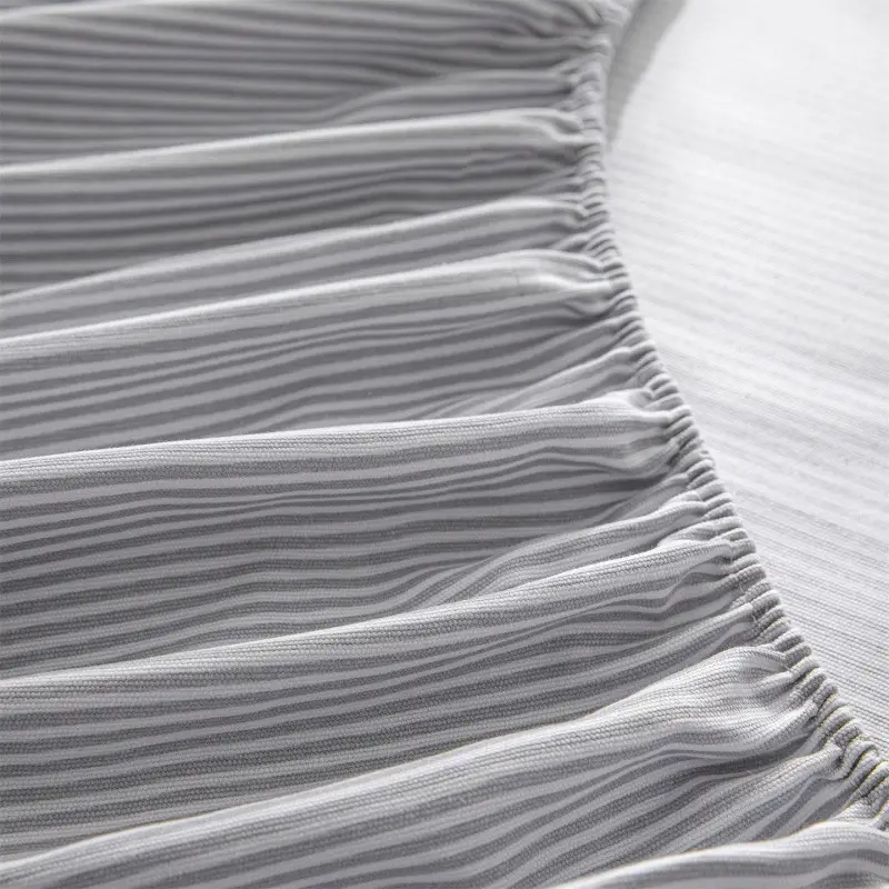 Pure Cotton Coarse Cloth Fitted Sheet, Summer Cooling Full-Coverage Bed Mat, Class A, Suitable for Mother and Baby, Dustproof Mattress Protector