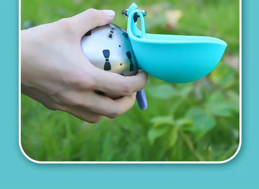 Cross-Border Pet Supplies Stainless Steel Water Bottle Round Travel Cup Outdoor Foldable Portable Pet Water Dispenser for Cats and Dogs — feature 20