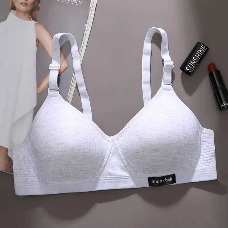 Comfortable Seamless Underwear for Girls in Their Developmental Stage, High School Students, Small Busts, Push-Up, No Underwire Bra, Thin Style
