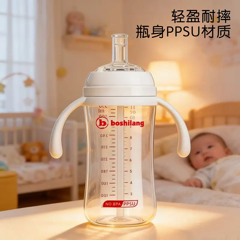 [New Product] Ppsu Baby Bottle for 3-6 Months and over One Year Old, Imitation Breast Milk, Anti-Colic, Kidsren's Straw Cup — feature 5
