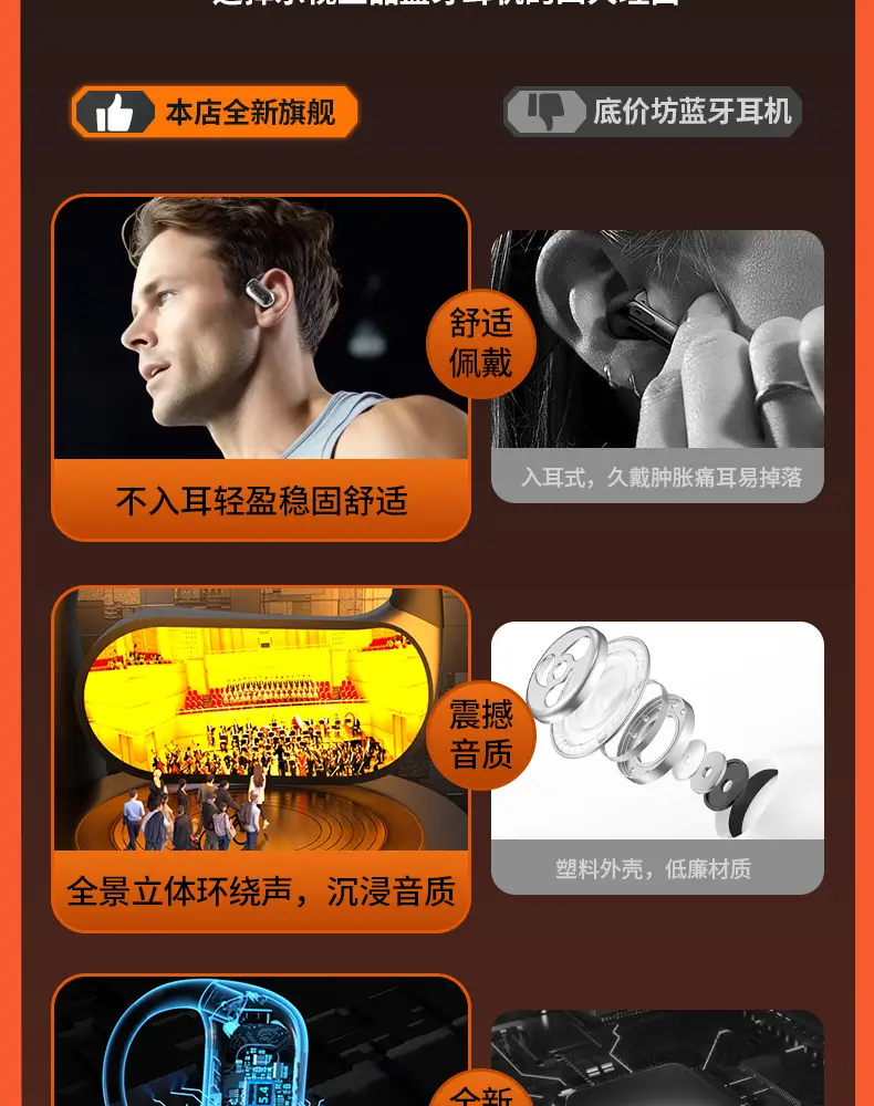 Cross-Border Hot-Selling Ai Smart Translation Bluetooth Earphones, Non-In-Ear Wireless Over-Ear Sports Earphones with Long Battery Life Q16S — feature 7