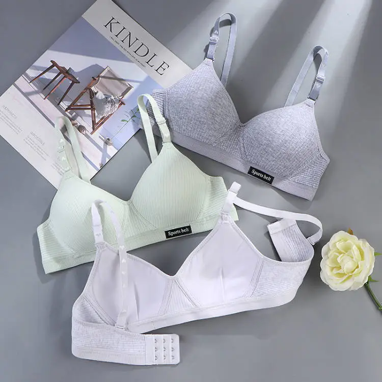 Thin, Seamless Bra for High School Students during Their Developmental Period, Comfortable for Small Busts, No Underwire, Black