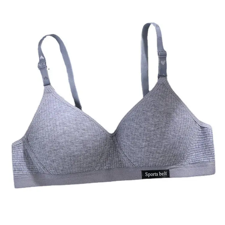 Thin, Seamless Bra for High School Students during Their Developmental Period, Comfortable for Small Busts, No Underwire, Black