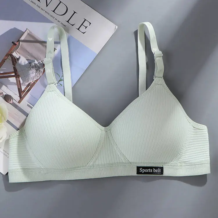 Thin, Seamless Bra for High School Students during Their Developmental Period, Comfortable for Small Busts, No Underwire, Black