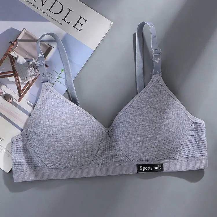 Thin, Seamless Bra for High School Students during Their Developmental Period, Comfortable for Small Busts, No Underwire, Black