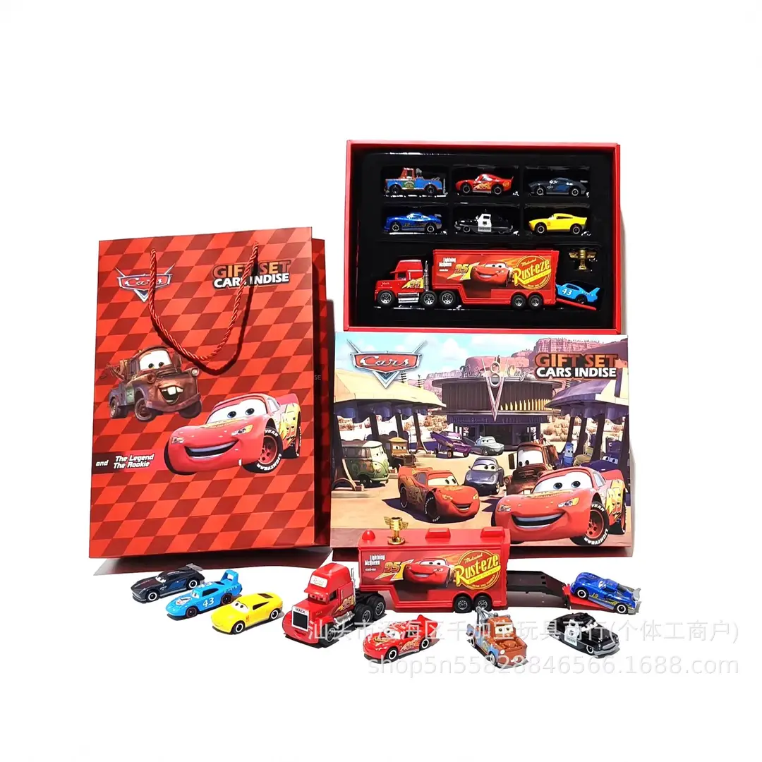 New Cars Series Container Truck Sliding Non-Retractable Alloy Racing Car Children's Toy Lightning Mcqueen Boys' Toy