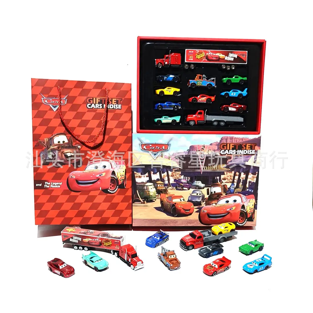 【Direct from Manufacturer】Cars Lightning Mcqueen Children's Toy Sliding Alloy Car Gift Box Set