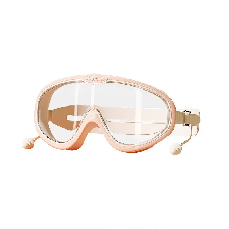 Children's Swimming Goggles for Boys and Girls, High-Definition Waterproof and Anti-Fog Swimming Goggles, Professional Flat-Lens Large-Frame Diving Goggles Equipment