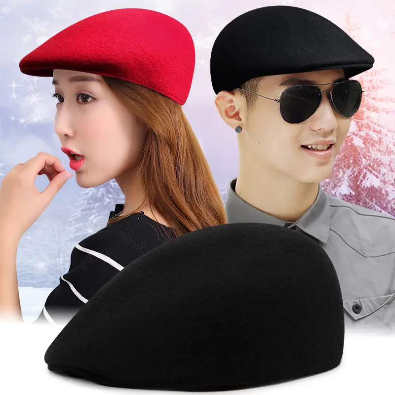 Women's Wool Warm Beret Artistic Retro Pest Cap Painter's Cap - Image 13